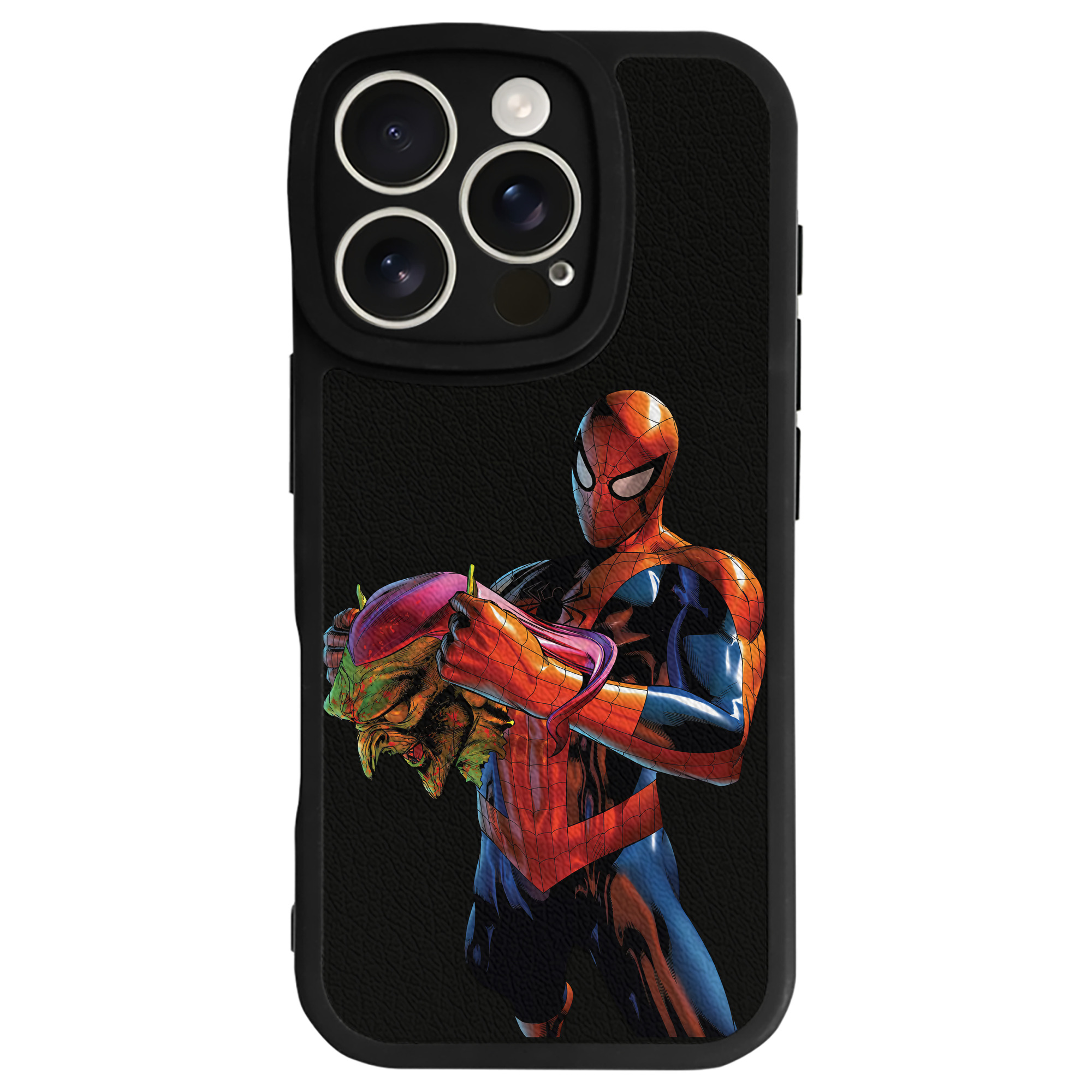 Spider Man スパイダーマン 【iPhone 16シリーズ対応】シリコンスマホケース（レザー調） 材質：シリコン